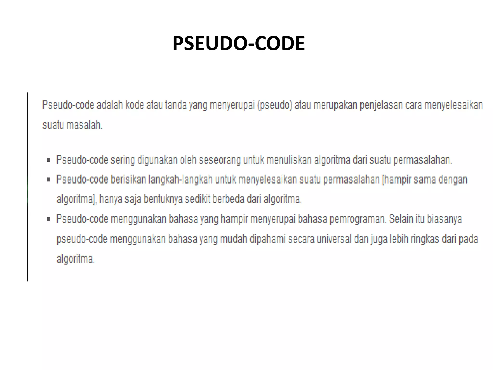 PSEUDO-CODE
 
