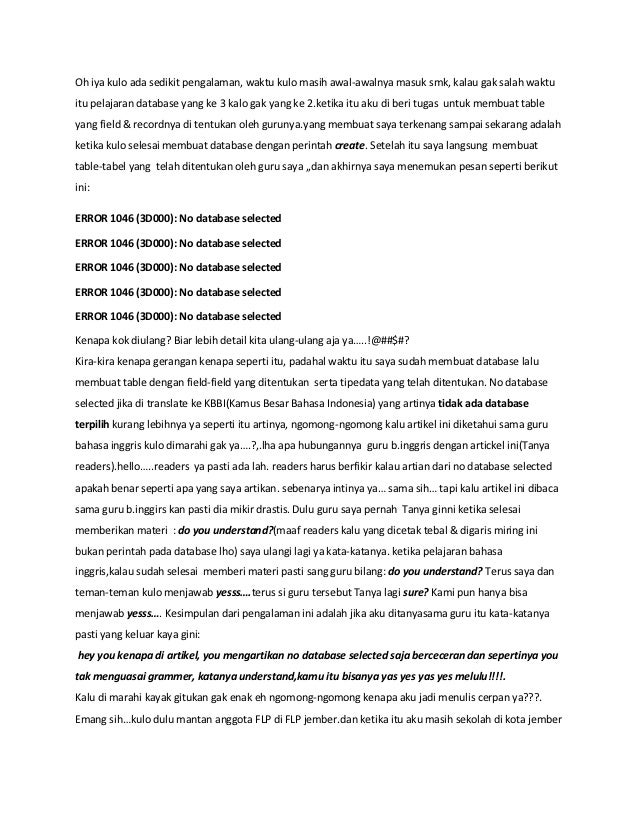 Pemrograman Database MySQL part 1