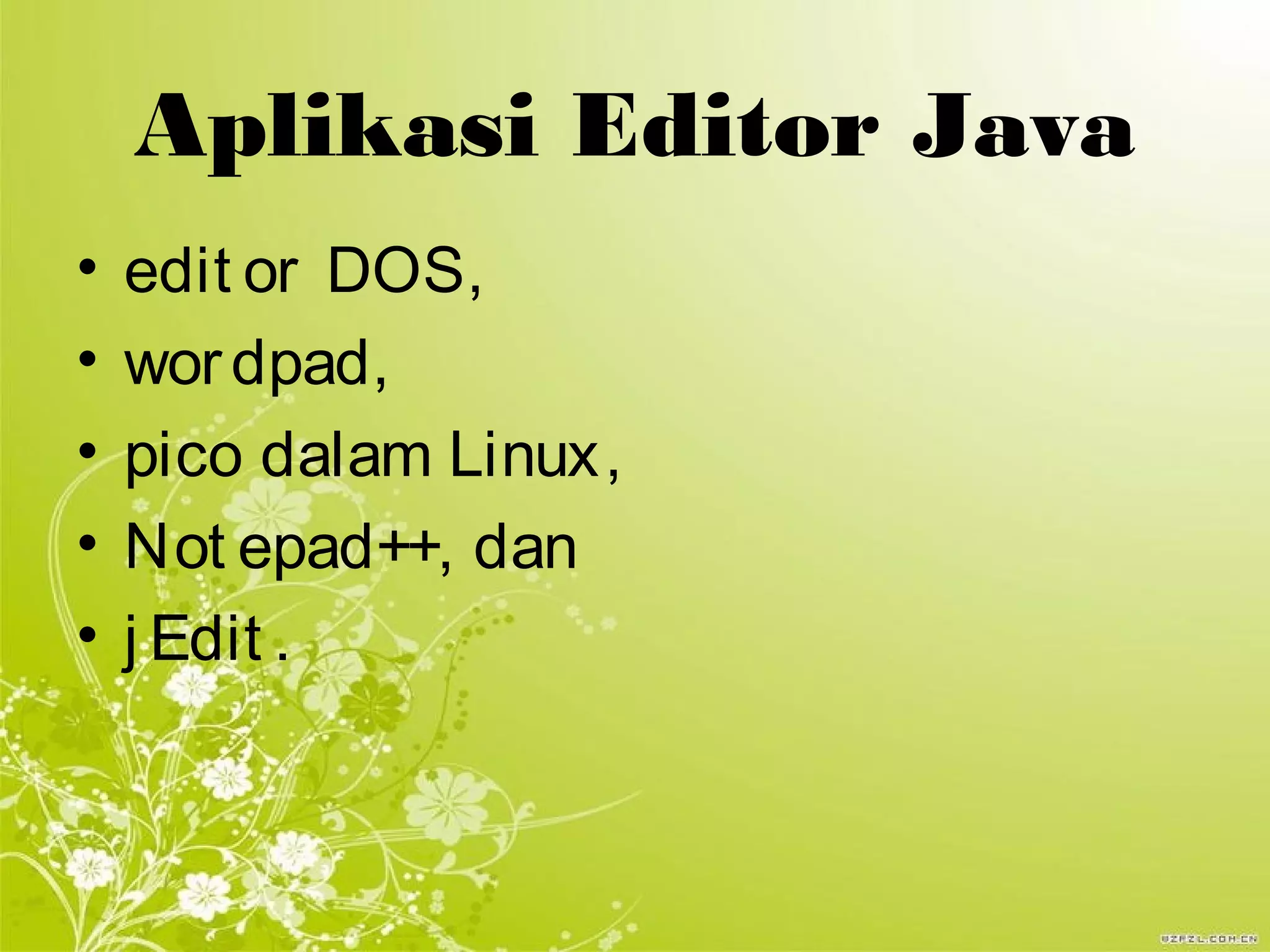 Pemrograman java | PPT