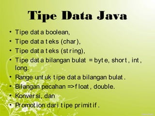 Pemrograman java | PPT