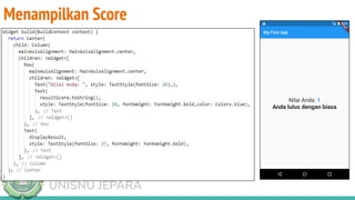 TEKNIK INFORMATIKA
UNISNU JEPARA
Menampilkan Score
 