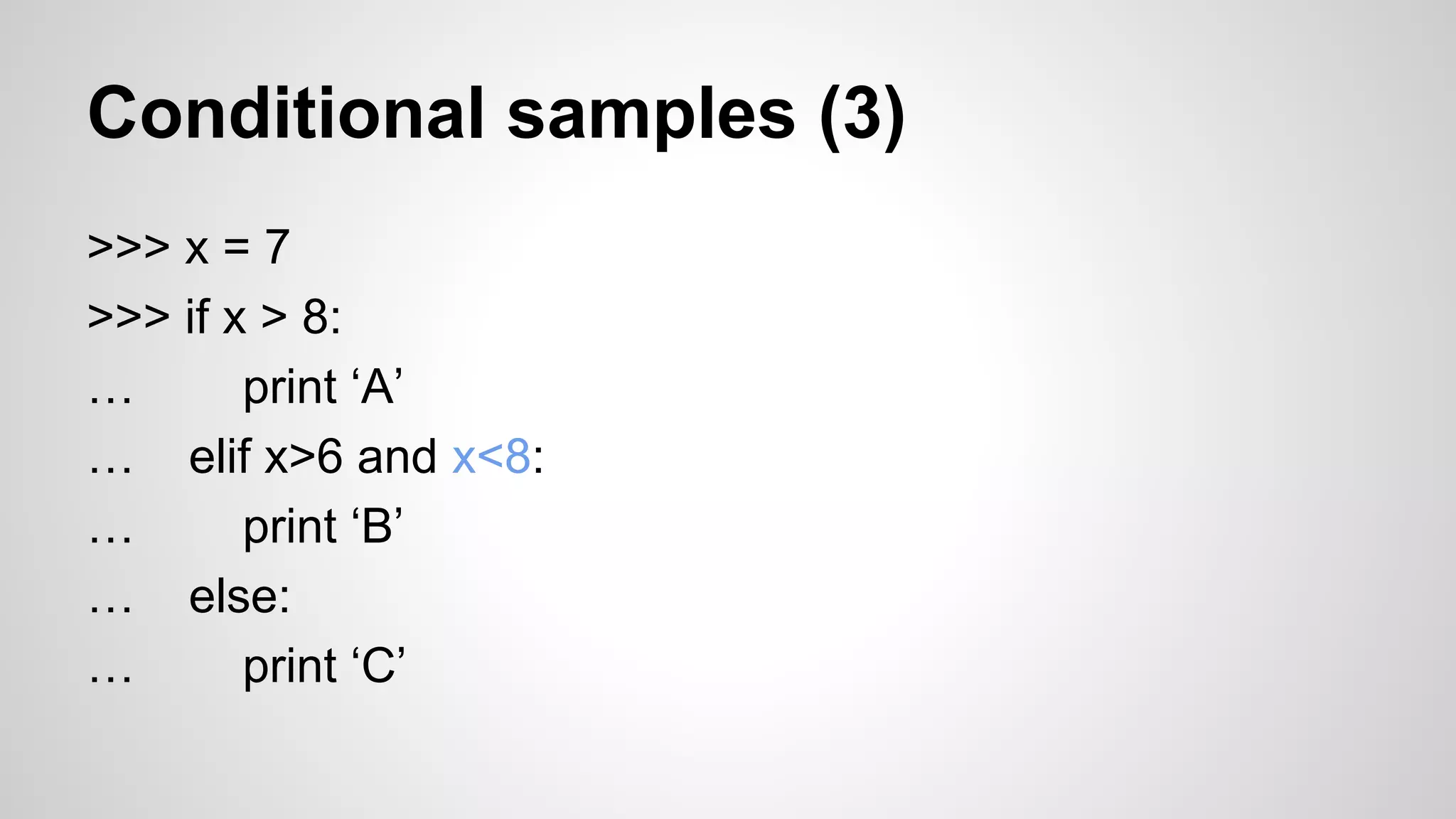 assignments 
buat kode program untuk mengecek apakah 
variable x itu positif atau negatif 
>>> x = -1 
buat kode program untuk mengecek apakah 
variable x itu positif, negatif, atau nol 
>>> x = 0 
 