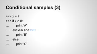 assignments 
buat kode program untuk mengecek apakah 
variable x itu positif atau negatif 
>>> x = -1 
buat kode program untuk mengecek apakah 
variable x itu positif, negatif, atau nol 
>>> x = 0 
 