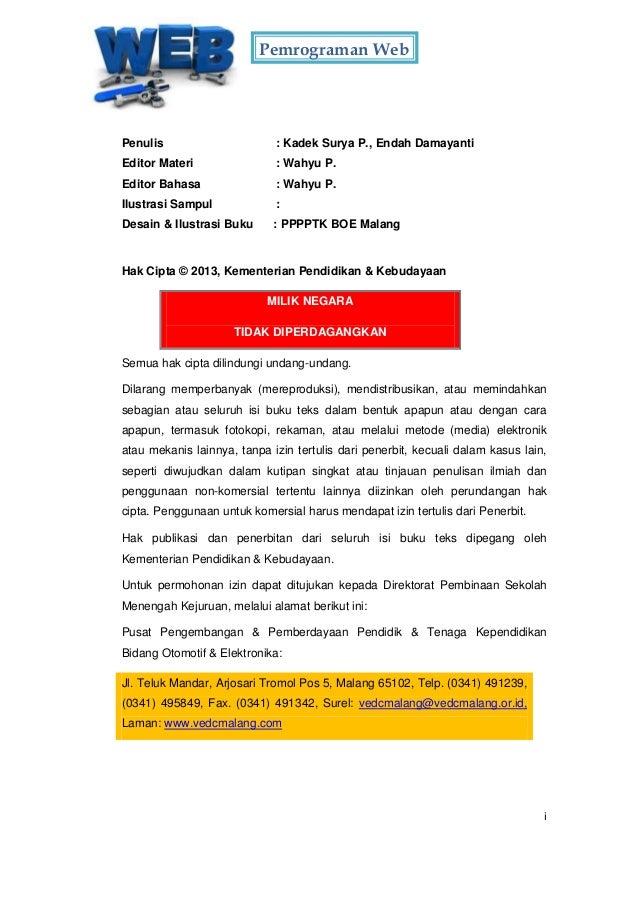 Pemrograman Web Kelas Semester 2