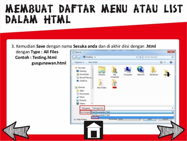Pemrograman web : Cara membuat Daftar atau List