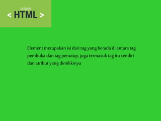 Pengantar pemrograman web HTML | PPTX