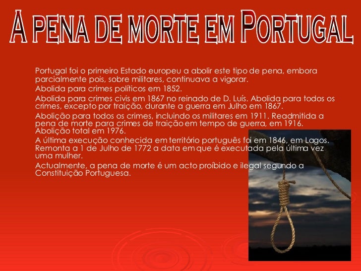 A Pena De Morte Por Parte Do Estado Institucionaliza