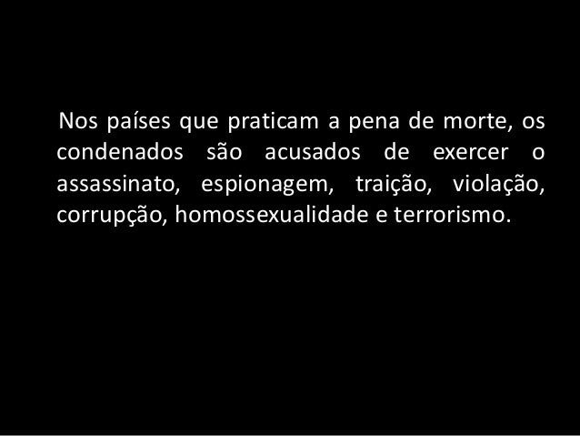 Artigo pena de morte