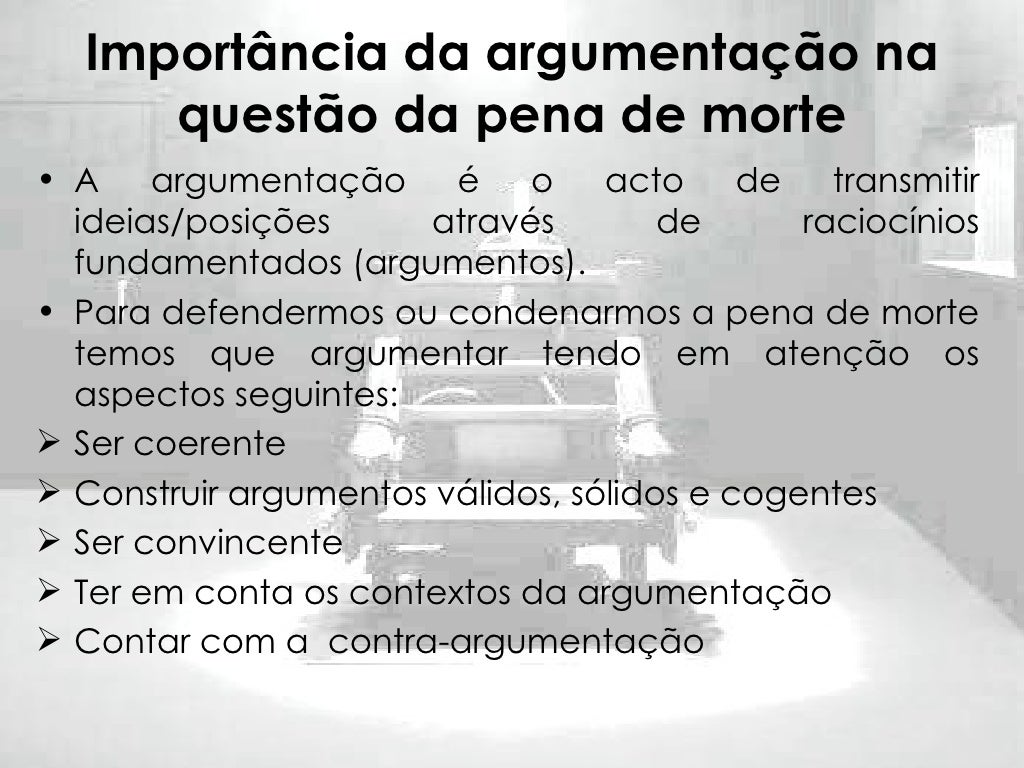 Argumentos Contra A Pena De Morte Brainly