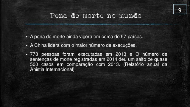 Artigo pena de morte