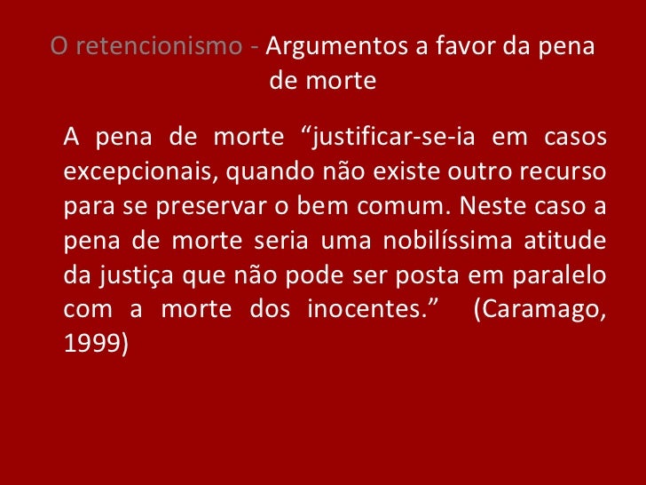 Argumentos Contra A Pena De Morte Brainly