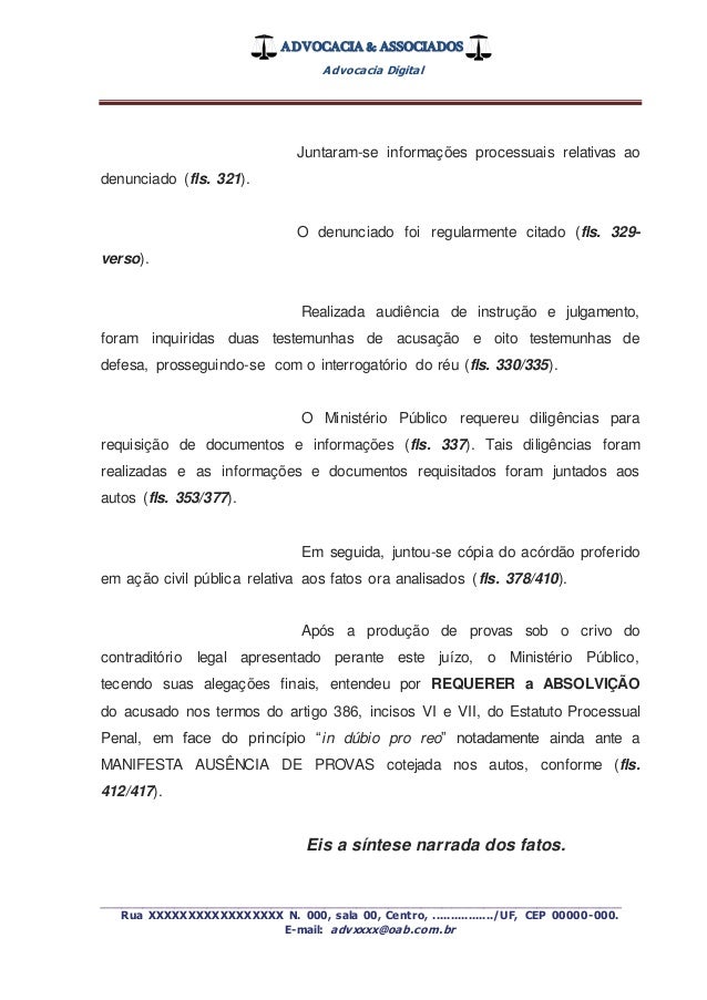 Modelo De Petição Alegações Finais Cível