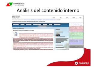 Análisis 
del 
contenido 
interno 
 