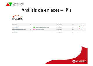 Análisis 
de 
enlaces 
– 
IP´s 
 