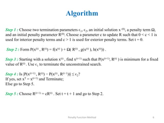 Penalty Function Method in Modern Optimization Techniques | PPT | Free ...