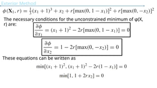 Penalty Function Method with Exterior and Interior | PPTX