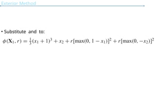 Penalty Function Method with Exterior and Interior | PPTX