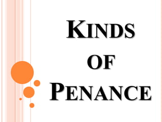 KINDS
OF
PENANCE

 
