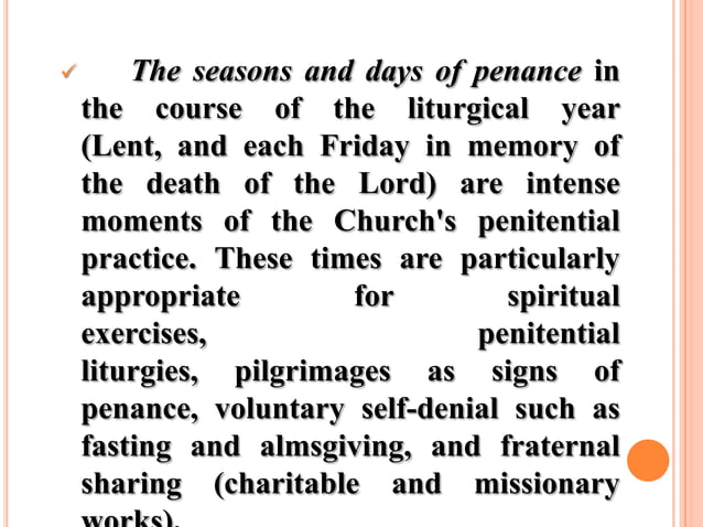Penance report | PPT