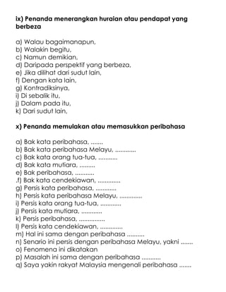 Penanda wacana karangan