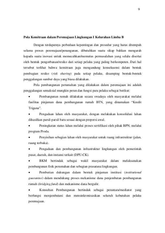 penanganan permukiman kumuh di kelurahan limbah b melalui penanganan permukiman kumuh di kelurahan limbah b melalui
