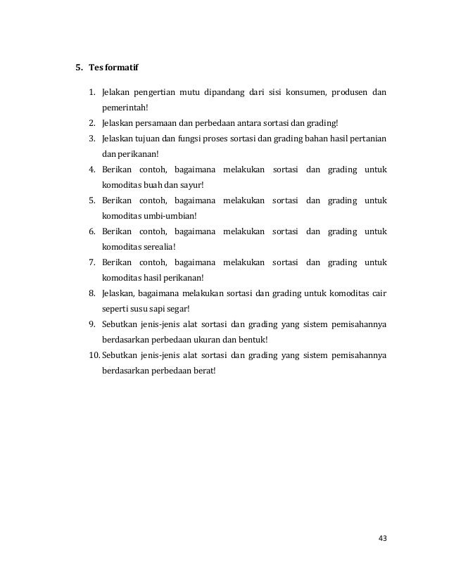 Penanganan Bahan Hasil Pertanian dan Perikanan