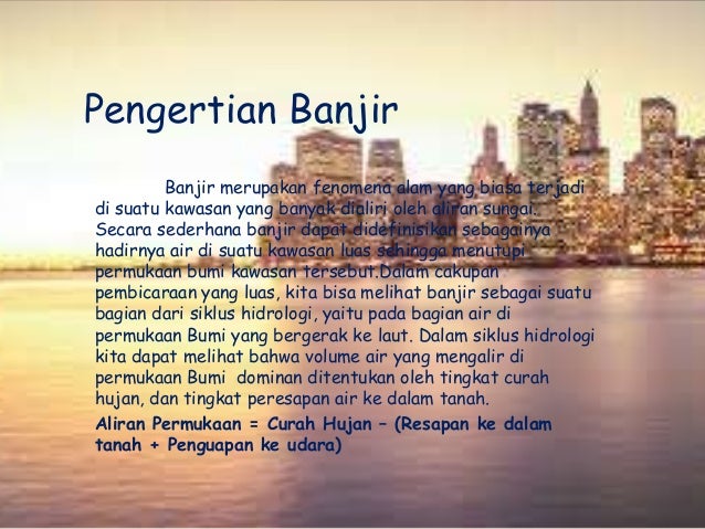 Tentang Bahaya Banjir