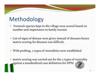 Detection of Highly Pathogenic Avian Influenza outbreak using participatory epidemiology techniques in Niger State, Nigeria 2009