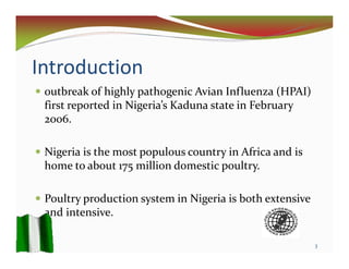 Detection of Highly Pathogenic Avian Influenza outbreak using participatory epidemiology techniques in Niger State, Nigeria 2009