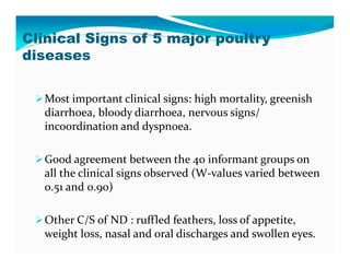 Participatory epidemiological studies of Newcastle disease in local chickens in federal capital territory, Abuja-Nigeria