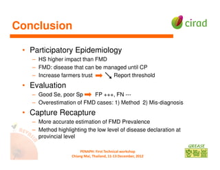 Participatory epidemiology: A tool to evaluate impacts of FMD among livestock owners in Cambodia