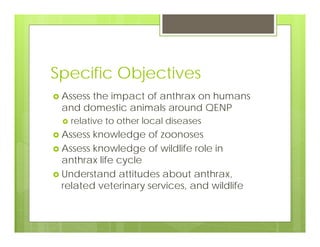 Using one health and participatory epidemiology to assess impacts of anthrax on the human-animal interface in rural Uganda