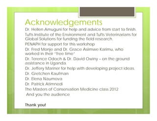 Using one health and participatory epidemiology to assess impacts of anthrax on the human-animal interface in rural Uganda