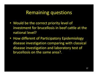 Community’s perception of brucellosis by applying participatory epidemiology in Chiang Mai and Lamphun Province, Thailand