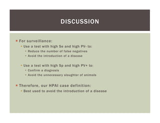 Assessing the accuracy of a clinical outbreak definition for Highly Pathogenic Avian Influenza (HPAI)