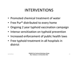 Factors associated with typhoid fever and gut perforation outbreak in Kasese district, Uganda: Using PE methods