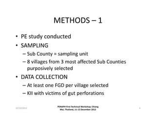 Factors associated with typhoid fever and gut perforation outbreak in Kasese district, Uganda: Using PE methods