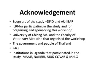 Participatory disease searching using participatory epidemiology techniques in agropastoral and pastoral areas of Mbarara District, Uganda