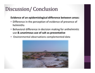 Perceptions of the impact of deworming activity in the emergency drought response: Northern Kenya 2011