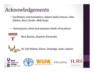 Perceptions of the impact of deworming activity in the emergency drought response: Northern Kenya 2011