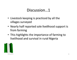 A participatory assessment of disease burden, morbidity and mortality from five priority livestock diseases in Nigeria