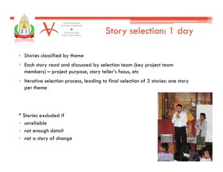 Using narrative approaches to assess animal and community health interventions in Laos: Most significant change