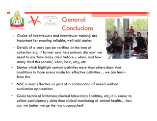 Using narrative approaches to assess animal and community health interventions in Laos: Most significant change