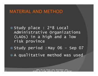 Model for AI control using participatory tools suitable for village condition in rural areas of Thailand