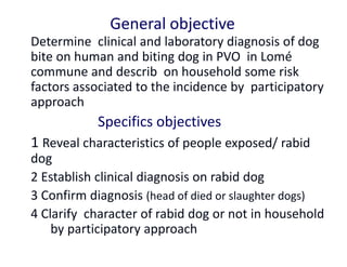 Classical and participatory epidemiology of canine rabies in Lomé commune, Togo in 2012