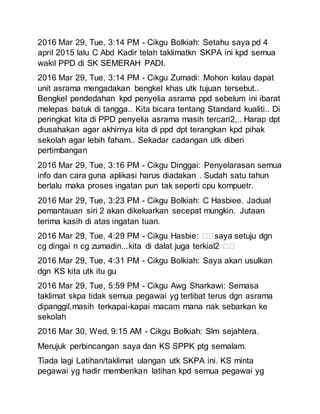 Penarafan band asrama harian kpm 2016 | PDF