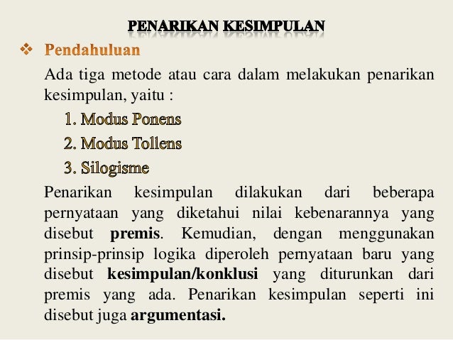 Penarikan Kesimpulan