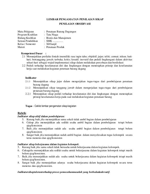 Rpp Smk Penataan Barang Dagangan Menata Produk Kelas 11