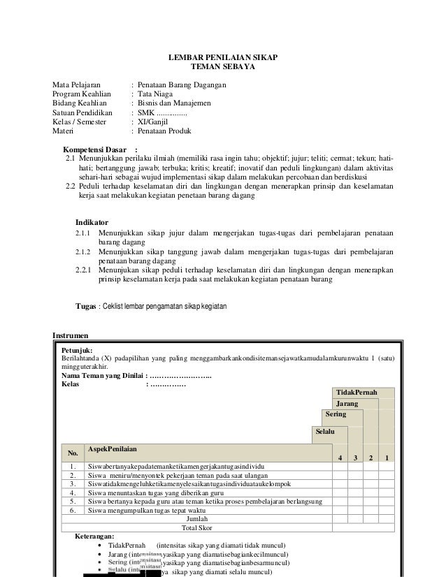 Rpp Smk Penataan Barang Dagangan Menata Produk Kelas 11