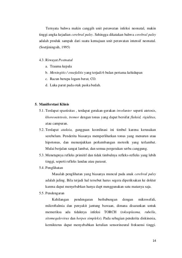 Penatalaksanaan fisioterapi pada kasus cerebral palsy 